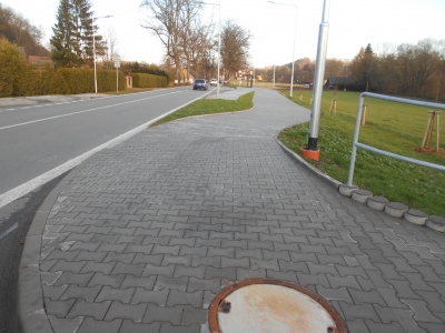 Stezka pro pěší a cyklisty podél I/11, Helvíkovice, 1. etapa